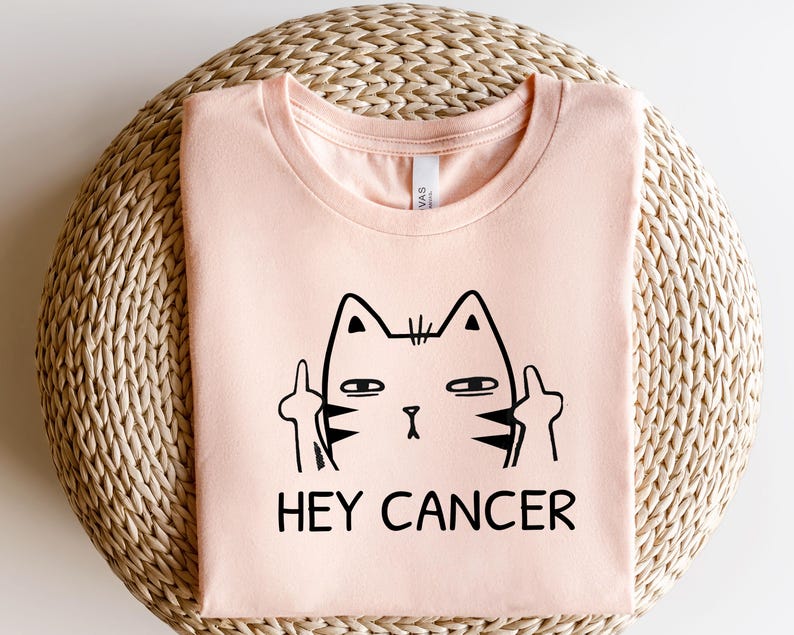 Hey Cancer Fuck You Sweatshirt, Women's Cancer Warrior shirt, Funny Cancer Tee, Cancer Patient Gift, Cancer Survivor Gift,Family Cancer Tee image 5