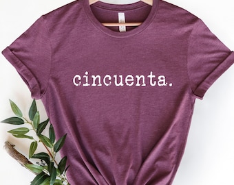 Chemise Cincuenta, cadeau 50e anniversaire, tee-shirt vintage 1975