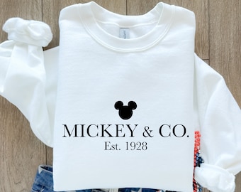 Mickey & Co Sweatshirt, Vintage Retro Disney Shirt, Disney Vacation Family Matching Sweater, Disney Gift for Girl, Disneyworld Shirt, Mickey