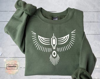 Tribal Eagle Sweatshirt: Native American Inspired Graphic Tee
