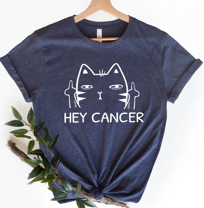 Hey Cancer Fuck You Sweatshirt, Women's Cancer Warrior shirt, Funny Cancer Tee, Cancer Patient Gift, Cancer Survivor Gift,Family Cancer Tee image 3