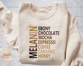 Melanin Shirt, Proud Black Woman Tee, Nubian Afro Girl Power Shirt, Black Queen Gift