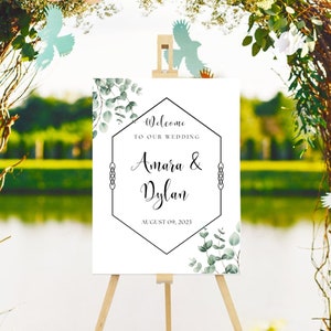 Wedding Welcome Sign, Digital Download, Customisable design, Instant download