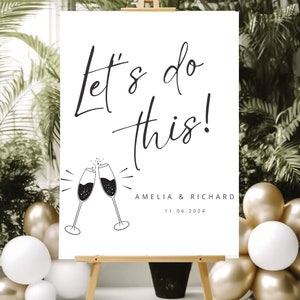 Minimalist Wedding Welcome Sign, Engagement Welcome Sign, Digital Download, Wedding PDF, Instant Download