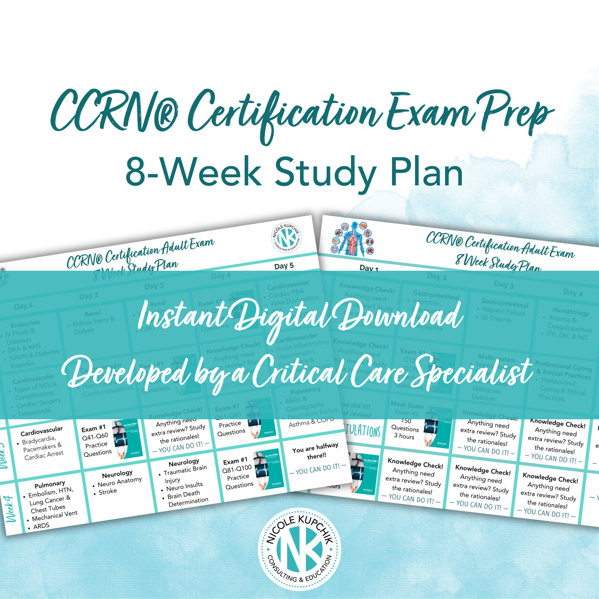 CCRN® 8week Study Plan I Ace Your CCRN I CCRN Test Prep Study Plan I CCRN® 8week Study Plan I Ace Your CCRN I CCRN Test Prep Study Plan I