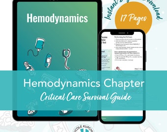 Hemodynamics - Critical Care Survival Guide I Bedside Reference for Critical Care Providers I Hemodynamics Study Guide I Downloadable PDF