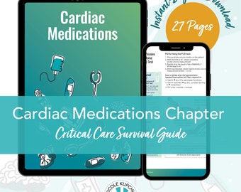 Cardiac Medications I Bedside Reference for Critical Care Providers I Cardiovascular Medication Cheat sheet I Downloadable PDF
