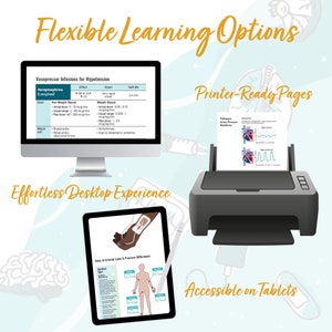 Neurology Critical Care Study Guide flexible learning options — printable PDF for desktop tablet and print use for ICU nurses and critical care CCRN study.