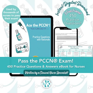 Ace der PCN®! Übungsfragen | Zertifizierung als PDF-Datei, AACN I 3-Umfassende Tests I 8-Wochen-Studienkalender I Digitaler Download I eBook
