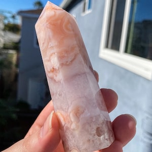 Flower Agate Tower - Druzy!