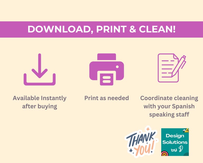 Office Cleaning Checklist Spanish English, Bilingual Commercial ...