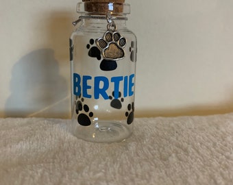 Puppy teeth jar. Puppy keepsake