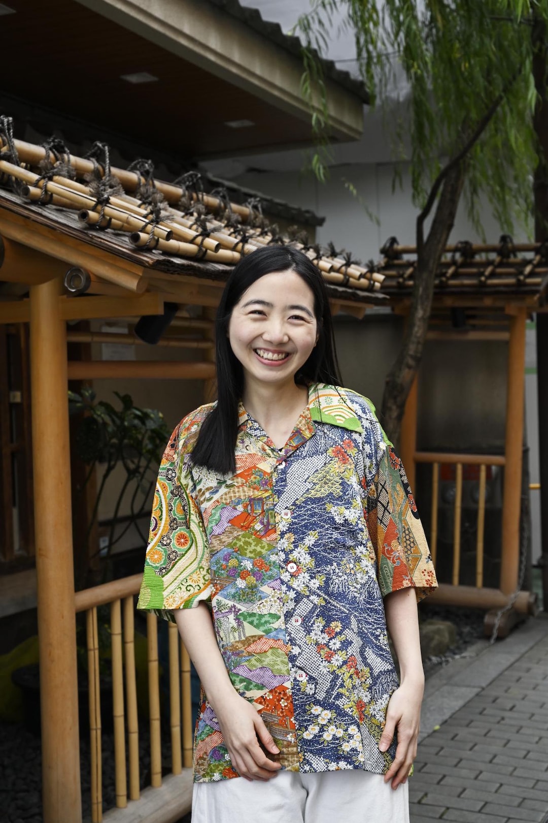 One-of-a-kind Japanese Vintage Kimono Aloha Shirt With Multi Komon ...
