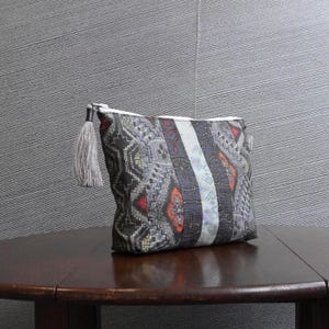 One-of-a-Kind Oshima Tsumugi Patchwork Pouch