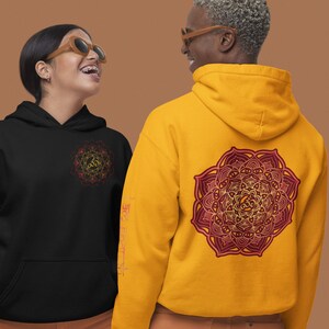 Om Mandala Hoodie Personalized Sleeve slogan Yoga Jumper Gift for Yoga Lover Positive Quote Sleeve Shirt Birthday gift Yoga Present for mum