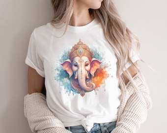 Camisa Lord Ganesha, Camisa espiritual del dios hindú, Camisa de cita inspiradora, Regalo de profesor de yoga, Camisa boho, Camisa de meditación, Regalo para amantes del yoga