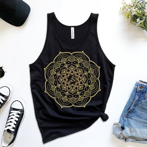 OM Mandala Top Golden Sanskrit Om Tee Gift For Meditation Lover  Minimalist Gift for Yoga Lover Meditation Top  Spirituality top