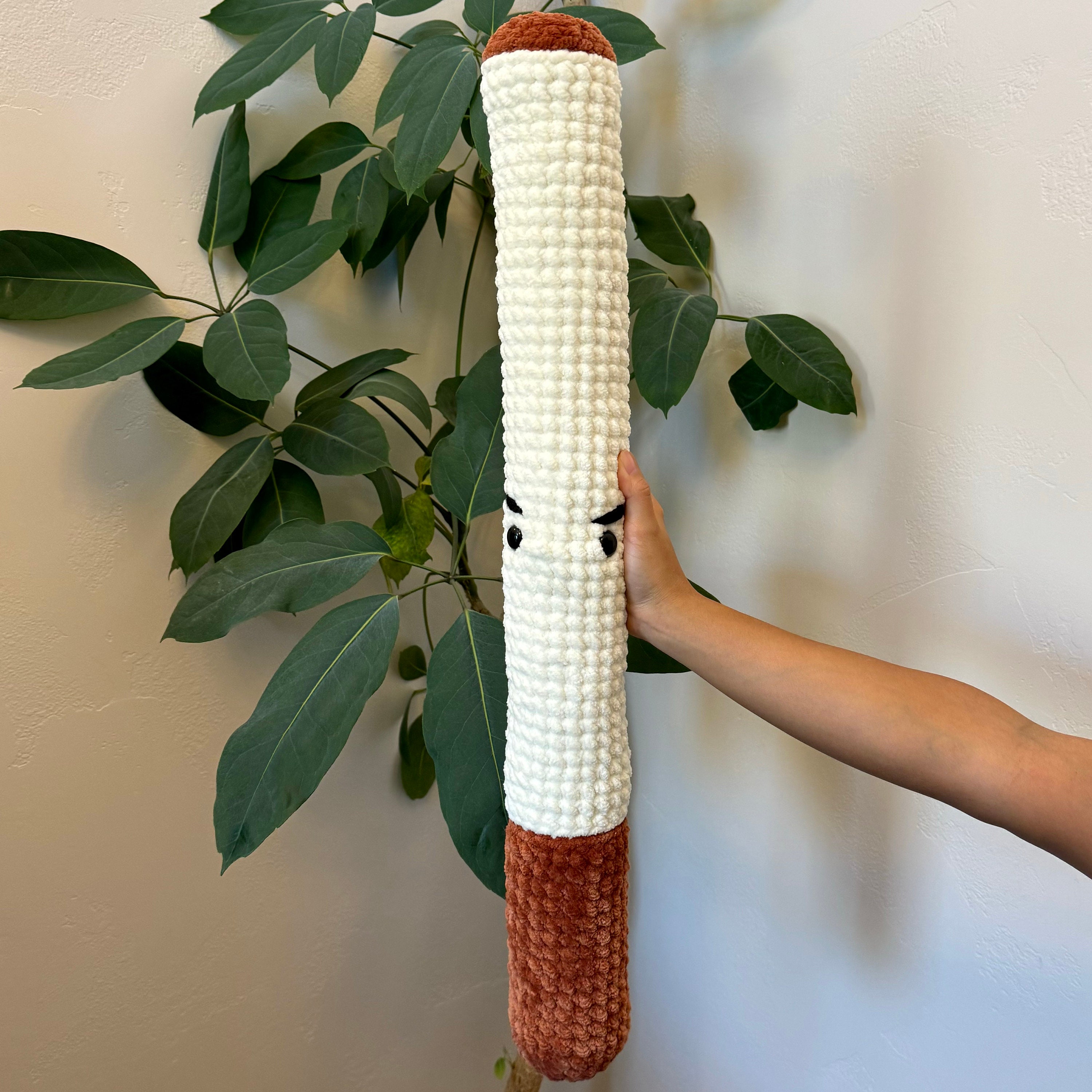 Big Cig PDF Pattern | Crochet Cigarette Plushie Soft Amigurumi PDF Pattern  | Angry Cigarette Plush PDF Pattern | Digital File