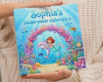 Anpassad sjöjungfruäventyrsbok | Babypresent | Personlig babybok med namn | Anpassad sagobok för barn inför sänggåendet | Personliga barnböcker