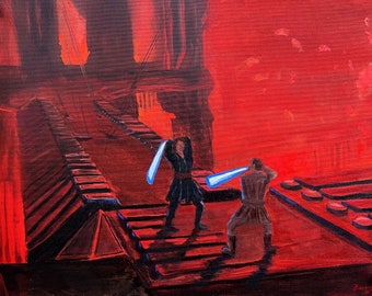 Battle on Mustafar | 12x16 Art Print |