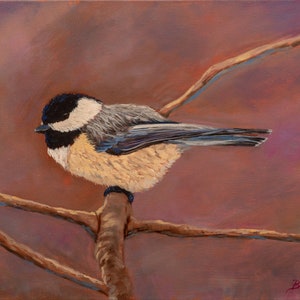 Winter Chickadee | 12x16 Fine Art Print