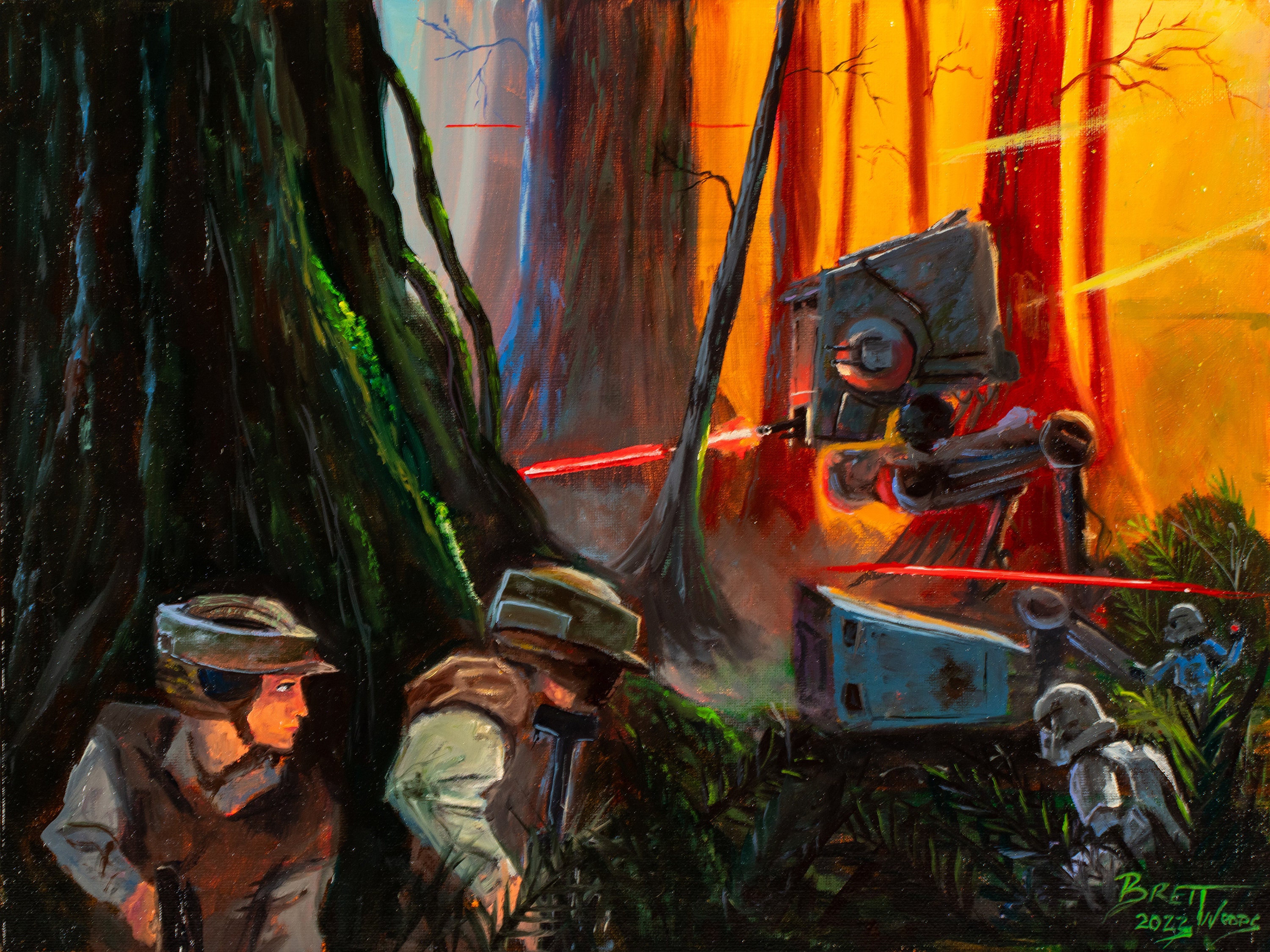 Rebel Ambush on Endor | 16x12 Art Print