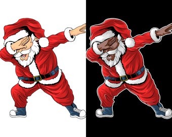 Black Santa Svg Merry Christmas Sublimatie Design, merry Christmas Png, Christmas Santa Svg, Afro Santa Png, kerstman Svg, digitale Png