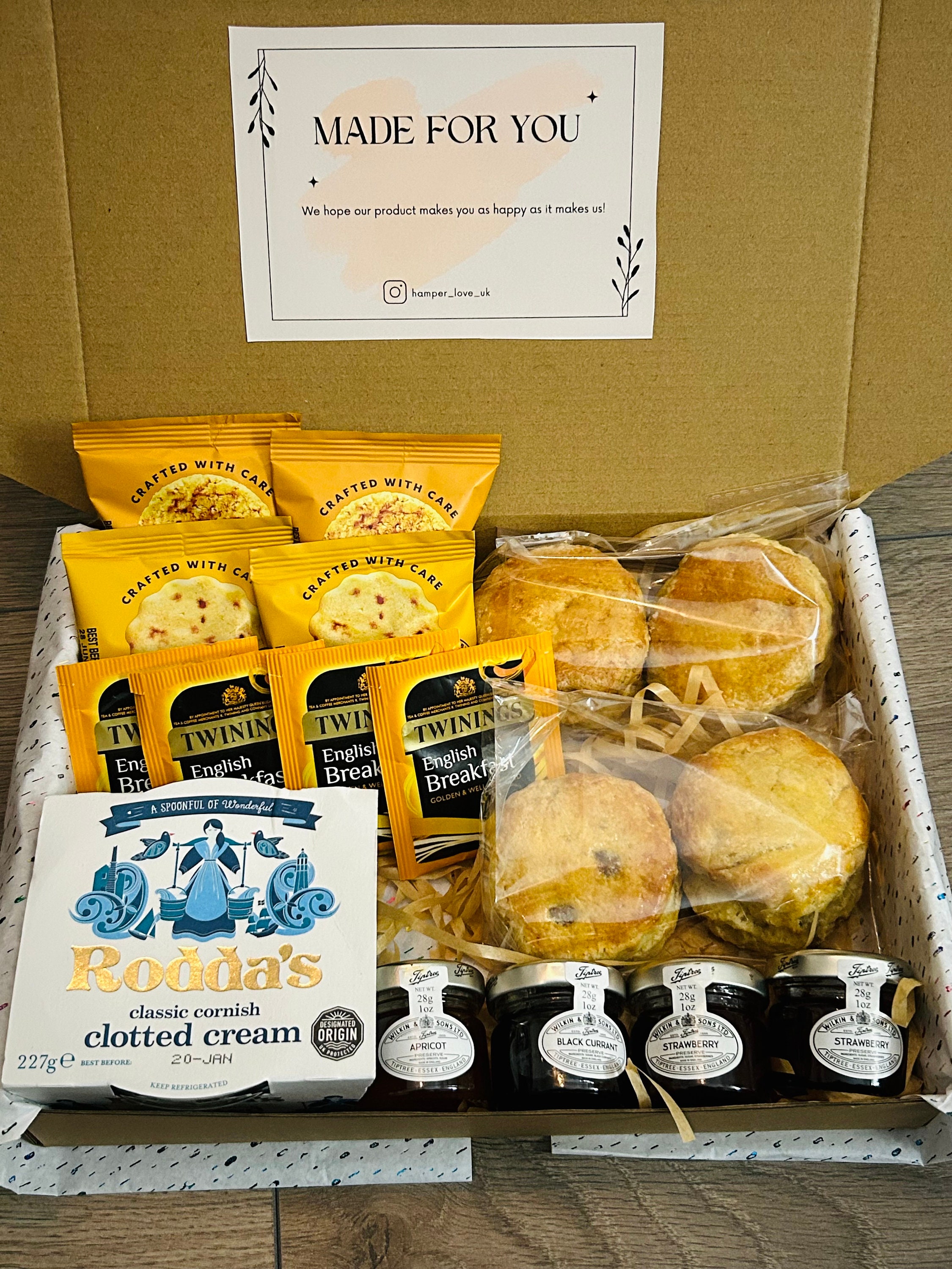 Afternoon Tea Hamper Box | Afternoon Tea for 4 | Handmade Scones ...