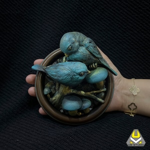 Pássaros da floresta tropical, arte de parede, figura de pássaros, pássaros na parede