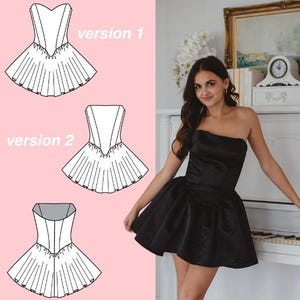 The Lexy Dress (Basque Waist Corset Dress) PDF Sewing Pattern