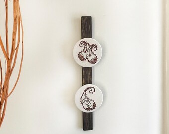paisley wood wall decor  minimalist art housewarming gift oriental embroidery wall hanging living room boho decoration interior design