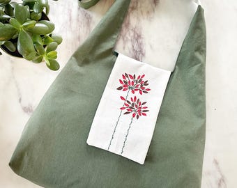 everyday tote bag with inner pocket gift for her sister girlfriend mom minimalist sage green shoulder bag for work school travel gym market