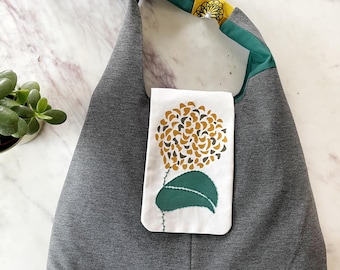 fabric shoulder purse  embroidery  bag with inner pocket  casual tote school women travel bag Valentines gift for her