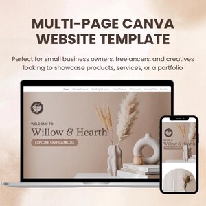 Plantilla de sitio web de Canva: Sitio web editable de varias páginas para pequeñas empresas