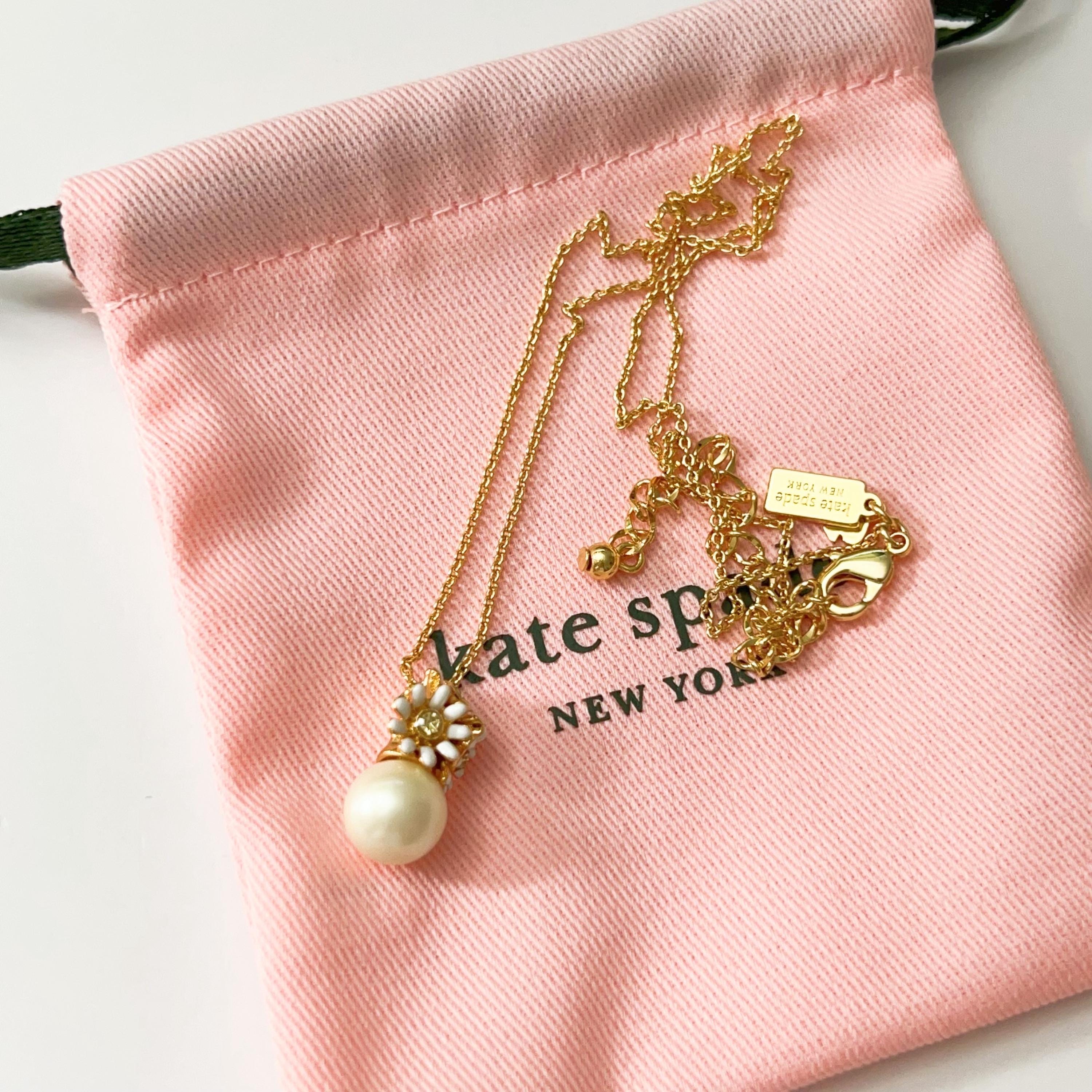 Kate Spade Daisy and Pearl Necklace - Etsy