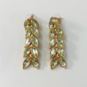 Pendientes Oscar De La Renta (verde claro)