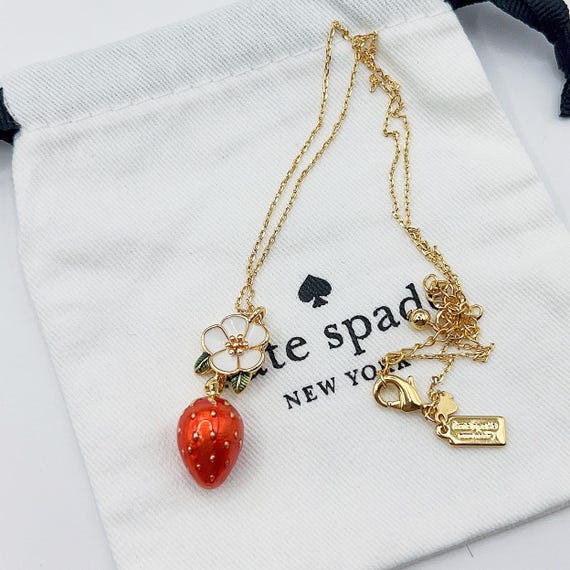 Kate Spade Strawberry and Flower Necklace Ireland