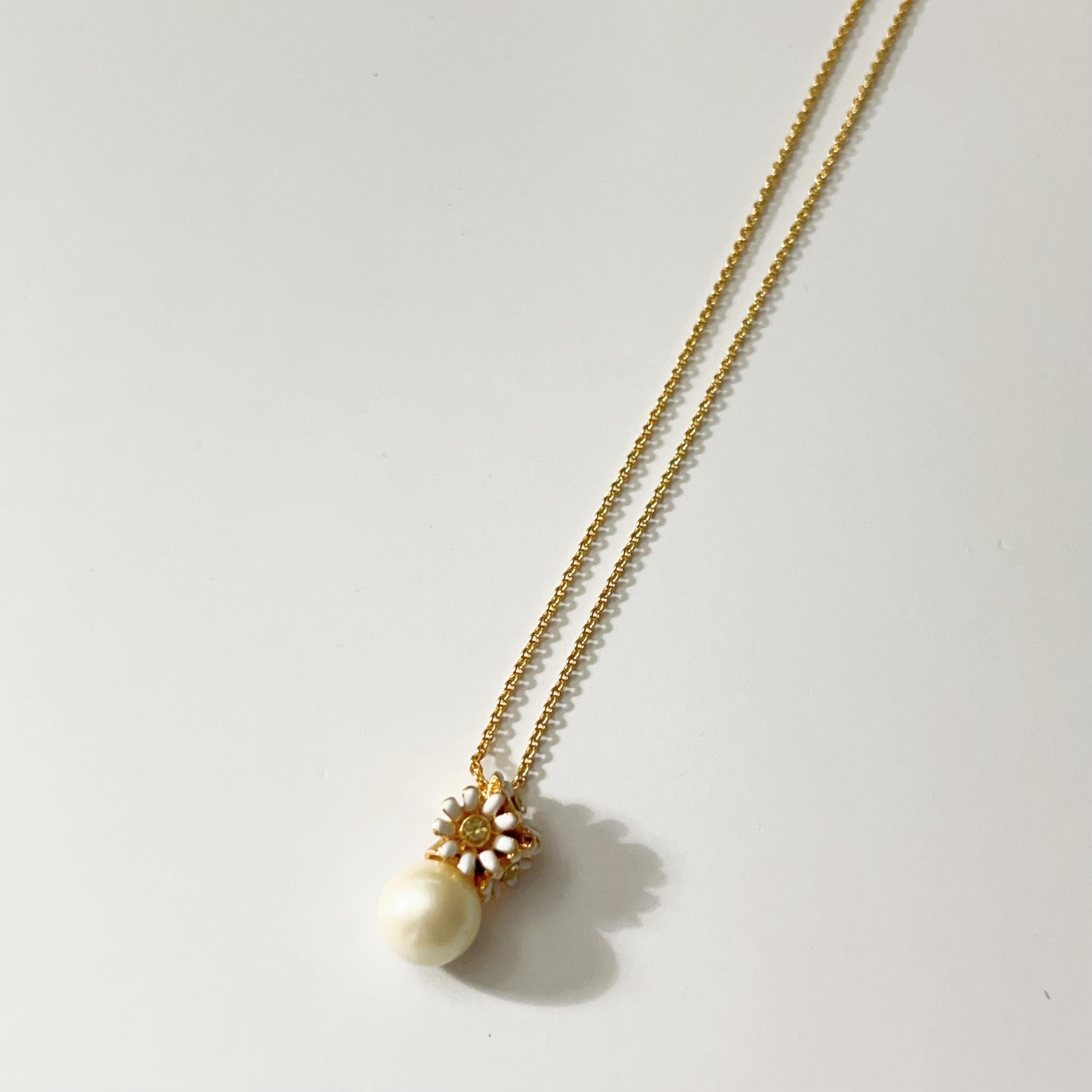 ★関税込★MONDAY EDITION★DAISY AND PEARL NECKLACE★ Kate Spade Daisy and Pearl Necklace - Etsy