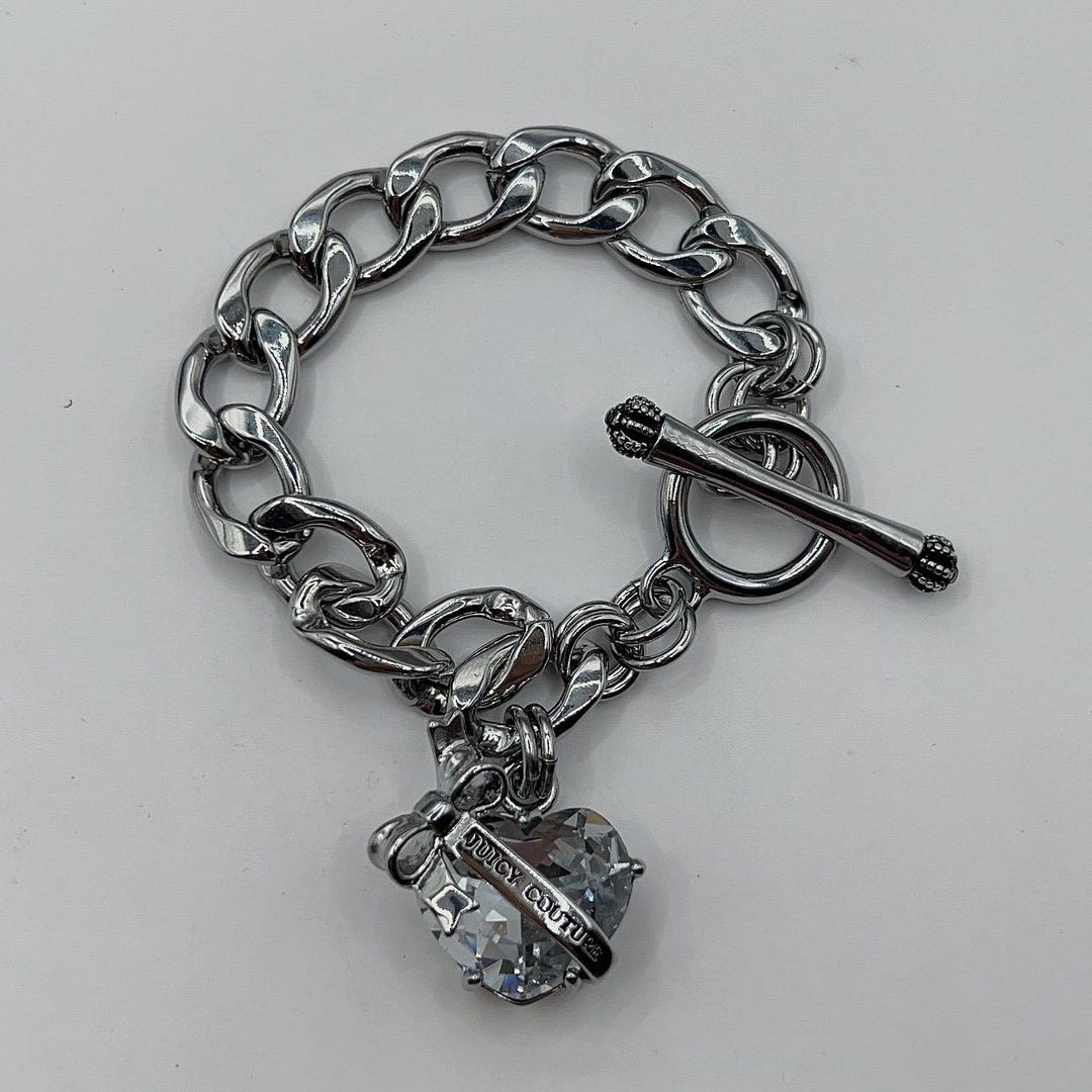 Juicy Couture BLING HEART PENDANT CHARM BRACELET 全2色 Juicy Couture - Brandclub - Juicy Couture Light Rose Heart