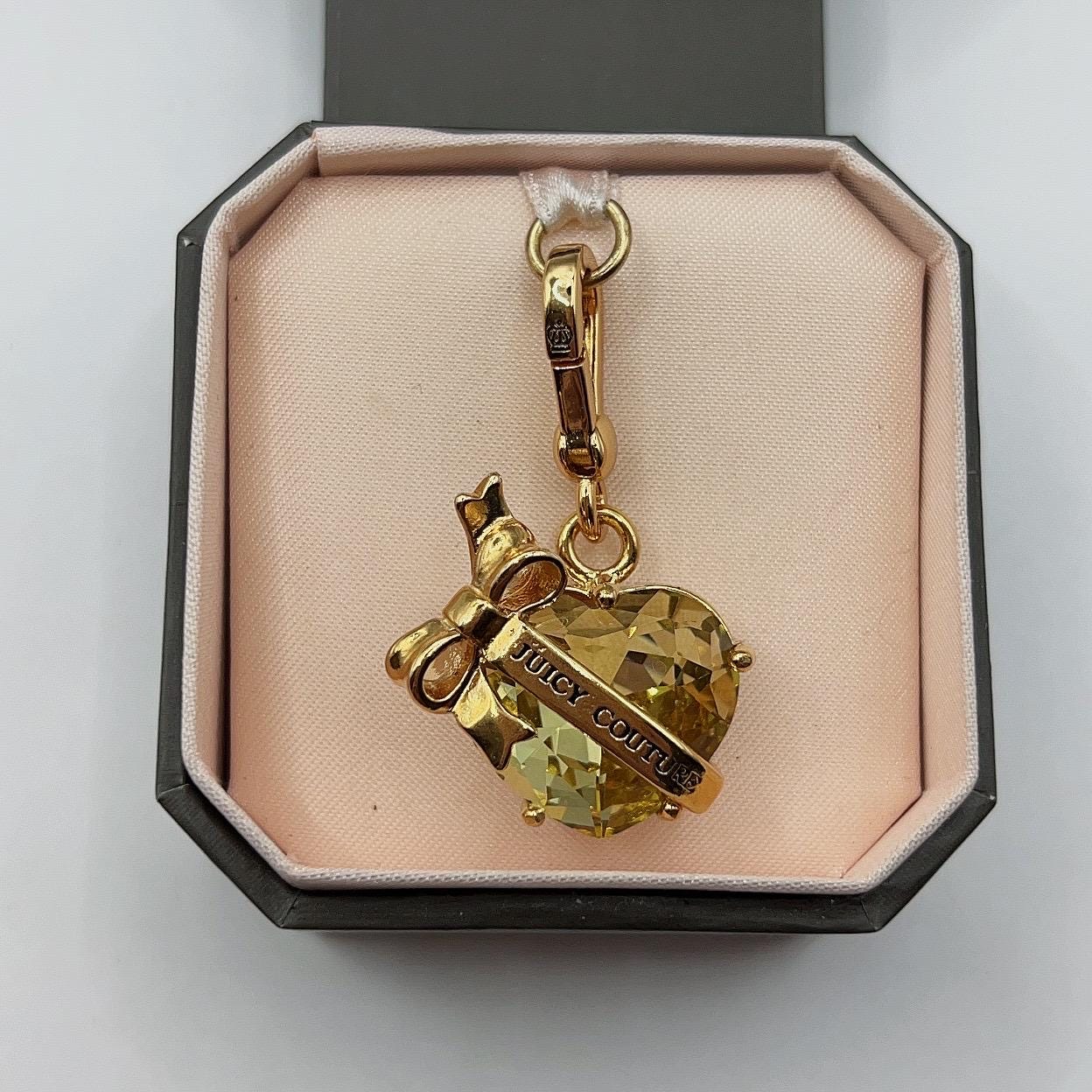 Juicy Couture yellow heart locket charm