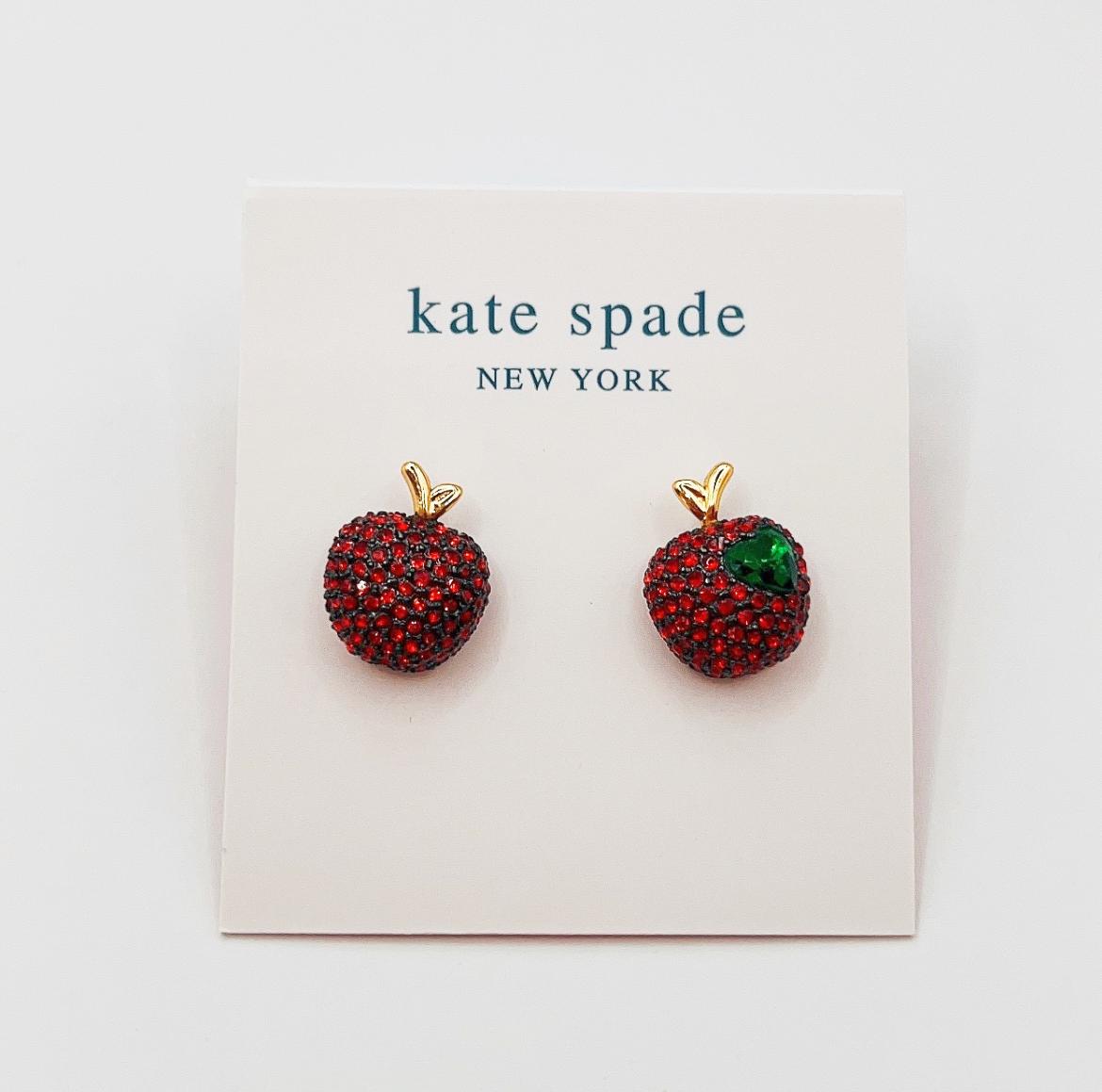 Kate Spade Pave Apple Earrings UK