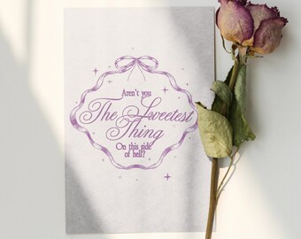 Tarjeta de felicitación digital inspirada en Lacy, impresión de arte de tripas