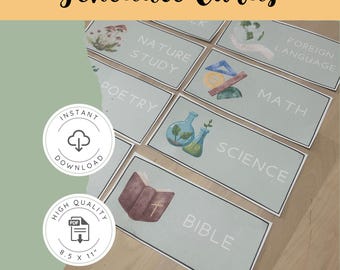 Cartes d'horaire quotidien de l'école à la maison imprimables | Cartes visuelles de routine pour enfants | Montessori, Waldorf, Charlotte Mason, Style Nature