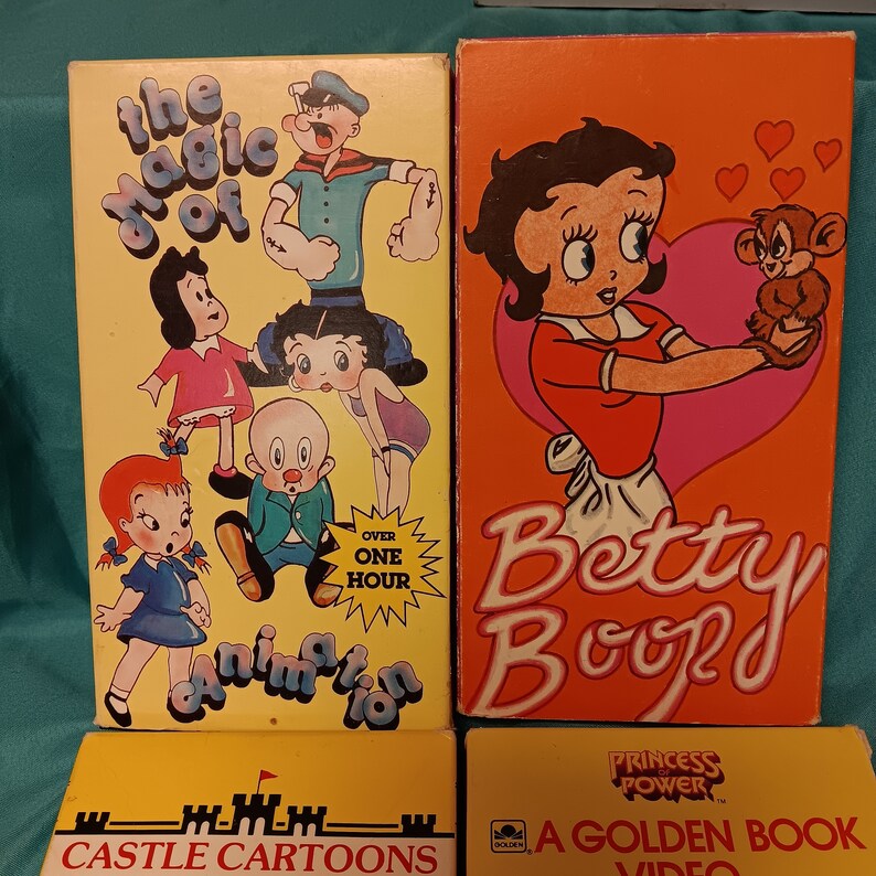 4 Classic Cartoon Vhs Tapes Etsy