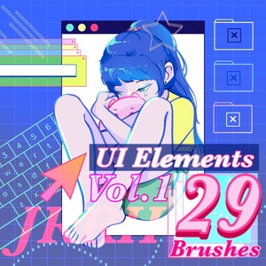 29 Procreate Brushes UI Elements Stamps Brushes Vol.1