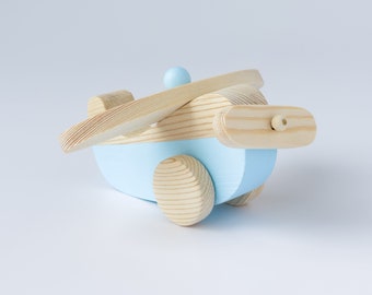 Wooden Airplane Toy, Waldorf Toys, Montessori baby toys, Airplane Nursery, Nursery Shelves, Wooden Plane, Handmade Wooden Toys, Wood Airplan