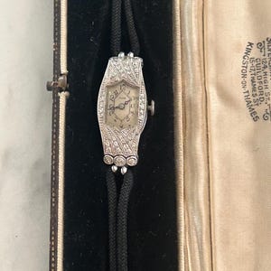 Lady’s Art Deco Platinum and Diamond set watch