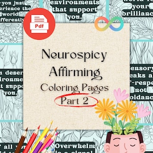 Neurospice Ausmalbilder | ADHS, Autismus, Neurodianer | Neuro Affirming Ausmalbilder zum Ausdrucken
