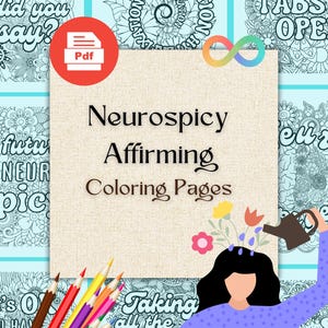 Neurospice Ausmalbilder | ADHS, Autismus, Neurodianer | Neuro Affirming Ausmalbilder zum Ausdrucken