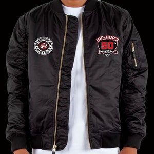 50th Anniversary Propmaster Retro Embroidered Patch Bomber Jacket